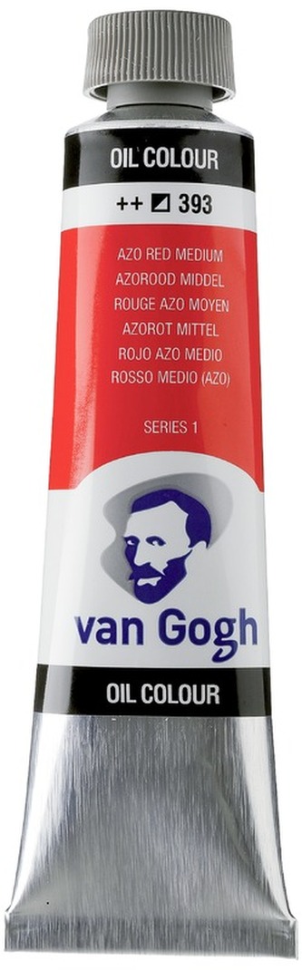 Farba olejna Van Gogh, 40ml Azo Red Medium 393, Talens