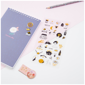 Naklejki "Black&White" 10x22cm, 36 naklejek, Meshu