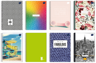 Kołonotes A5 100 k. kratka oprawa twarda, Interdruk