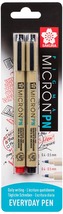 Cienkopisy Pigma Micron Pn Black, Red, 2szt., Sakura