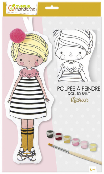 Lalka Laureen tkaninowa do pomalowania, Avenue Mandarine