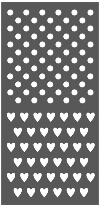 Szablon 3D 12x25 cm Kropki i serduszka, Stamperia