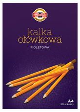 Kalka kopiowa ołówkowa fiol.A4 50ark, Koh-I-Noor