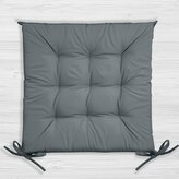 Zahradní prošívaný podsedák na židli GIARDINO šedá 40x40 cm Mybesthome