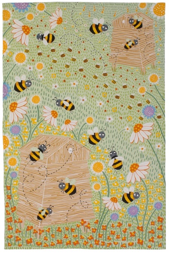 Kuchyňská utěrka Daisy Bees Green Kuchyňská utěrka Daisy Bees Green