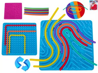 Hra Bludiště Fingerprint Maze motorický labyrint 3 druhy 4 barvy