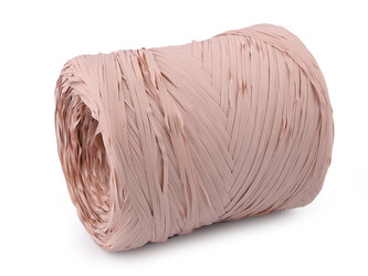 Lýko rafie k pletení tašek - syntetické, šíře 10 mm - 1 ks - 3 (73) pudrová