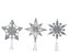 Špice vánoční hvězda kovová stříbrná 21cm