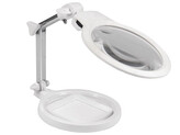 Lupa na stůl s led světlem 15x19x25 cm - 1 ks - bílá