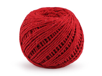 Bavlněný provázek macrame Ø2 mm - 6 ks - 9 červená