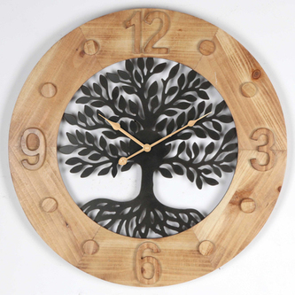 Hodiny nástěnné - strom života, MDF, 60 cm