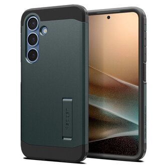 Etui Spigen Tough Armor MagSafe na Samsung Galaxy S25 - zielone