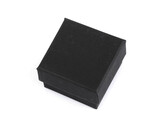 Krabička na šperky 5,5x5,5 cm - 12 ks - 2 černá mat