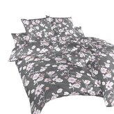 Dadka Povlečení krep Kvítí na šedém 240x200, 2x70x90 cm