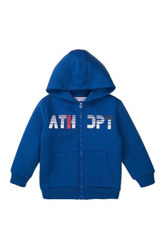 Mikina chlapecká s kapucí, Minoti, 7BZTHRU 2, modrá - 98/104