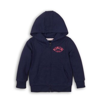 Mikina dívčí celopropínací, Minoti, KG ZIP 9, tmavě modrá - 146/152