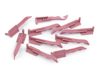 Náhradní háček / jehla k mlýnku na pletení - 50 ks - starorůžová