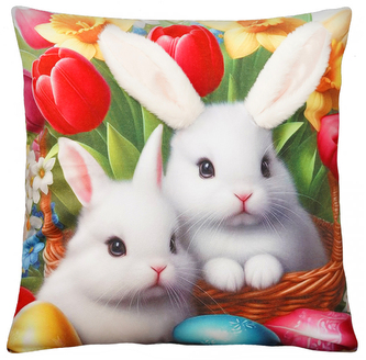 Velikonoční polštář 3D HELLO BUNNY IV. 40x40 cm  Mybesthome
