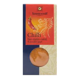 Chilli mleté Kajenský pepř extra ostré 40 g BIO   SONNENTOR   (S) Chilli mleté Kajenský pepř extra ostré 40 g BIO   SONNENTOR   (S)