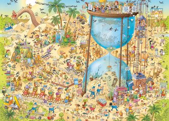 HEYE Puzzle Šílená ZOO: Pouštní expozice 1000 dílků