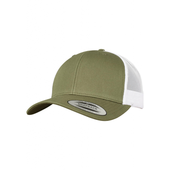 Kšiltovka Flexfit Retro Trucker 2-Tone - olivová-bílá