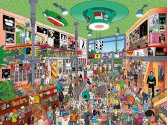 HEYE Puzzle Obchod s hudebninami 1500 dílků