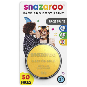 Snazaroo barva na obličej metalická18ml- zlatá na blistru