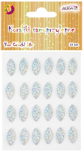 Dżety kryształki samoprzylepne kolor opalizujący 16mm JET-1152, Aliga