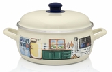 Metalac Kuchyňka, smaltovaný kastrol s poklicí 24 cm, 4,75 l