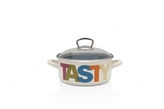 Metalac Juicy_Tasty, mělký smaltovaný kastrol Standard s poklicí 24 cm, 4,75 l