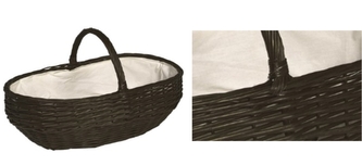 Lienbacher, oválný proutěný koš tmavý