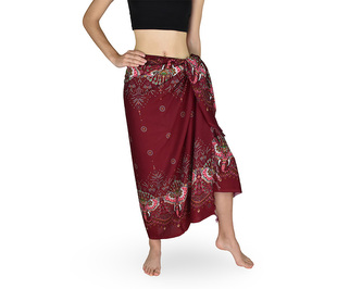 Sarong - Pareo KUJAKU, sloní hlava, červená