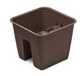 Truhlík na zábradlí RATONA hnědý 28 cm