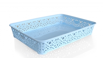 Mega Plast, Košík MONAKO S, 6 x 26 x 20 cm, světle modrý