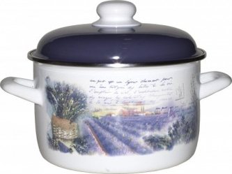 Metalac Levandule, hluboký smaltovaný hrnec Standard s poklicí 20 cm, 4 l Metalac Levandule, hluboký smaltovaný hrnec Standard s poklicí 20 cm, 4 l