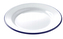Olymp, smaltovaný talíř mělký 24 cm (výška 1,6 cm), bílý
