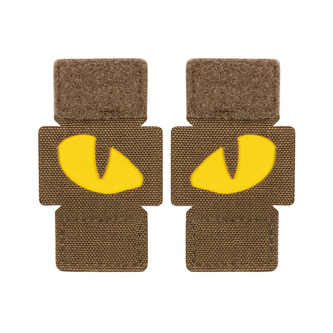 Nášivka M-Tac Tiger Eyes Laser Cut 2 ks - coyote-žlutá