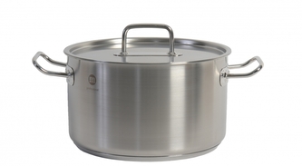 Metalac, Hluboký kastrol s poklicí 34 cm, 15 l, INOX PROFESSIONAL