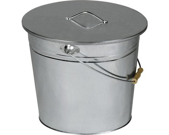 Lienbacher, oválná nádoba pozink. na popel s víkem 15 l, 34 x 24 x 30 cm