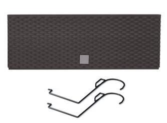 Truhlík RETTO s háky a vkladem antracit, varianta 39,5 cm