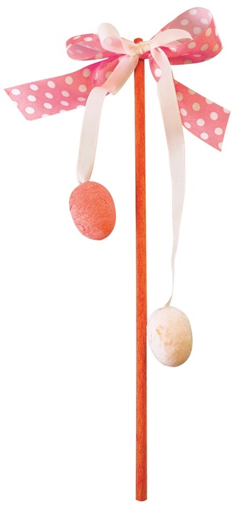 Pomlázka dekorační 25 cm 4 - RŮŽOVÁ