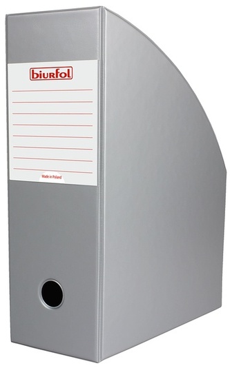 Pojemnik na czasopisma 10cm srebr.(silver) KSE-36-01, Biurfol