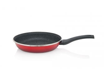 Metalac Granite induction, smaltovaná pánev 28 cm, červená