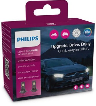 Philips autožárovka  LED H7/H18 11972 12V U2500 CX 2ks v balení