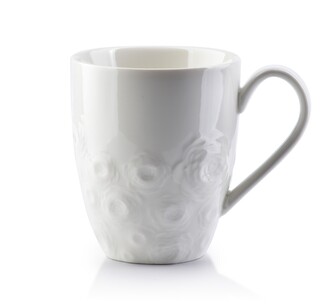 Porcelánový hrnek ROSE 300 ml bílá