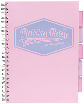 Kołonotes Project Book Pastel  A4 kratka różowy, Pukka Pad Kołonotes Project Book Pastel  A4 kratka różowy, Pukka Pad
