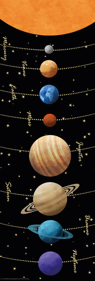 Plakát, Obraz - Solar System, 53 × 158 cm