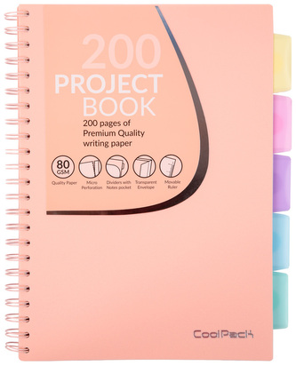 Kołonotes A4 PP Pastel pomarańczowy CoolPack, Patio