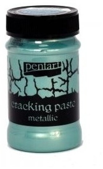 Pasta 3D do spękań srebrzysty turkus 100ml, Pentart