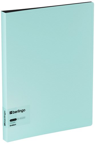 Album ofertowy 40 koszulek "Instinct", 24mm, z wewnętrzną kieszonką, niebieski, Berlingo